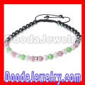 Fashion Shamballa Aka Style Pink &amp; Green Czech Crystal Necklace Jewelry Wholesale 